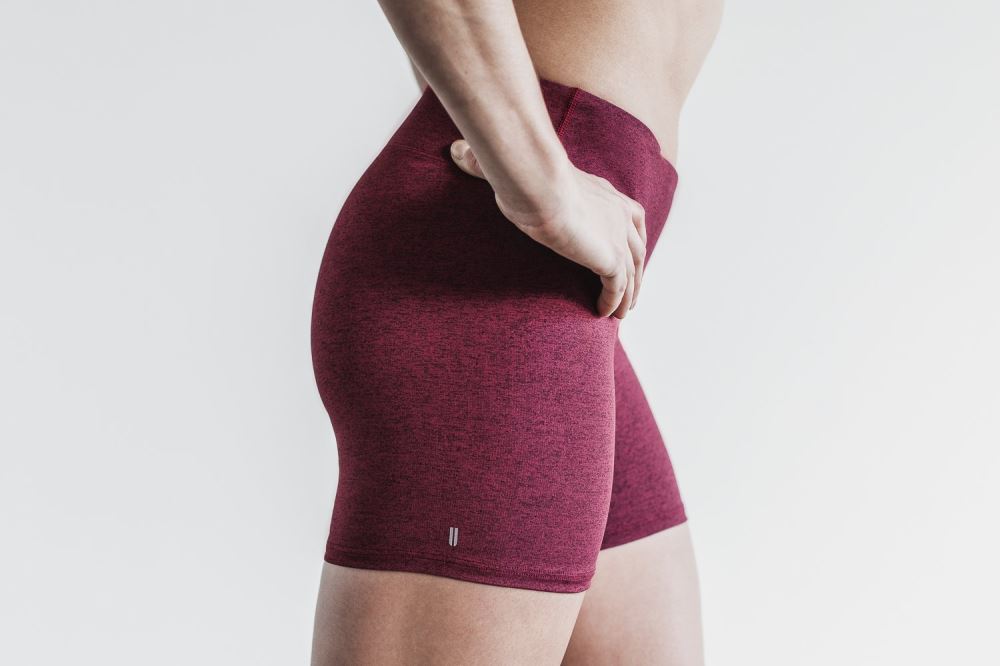 MID-RISE SHORT 4\" (PLUSH HEATHER) - WINE HEATHER