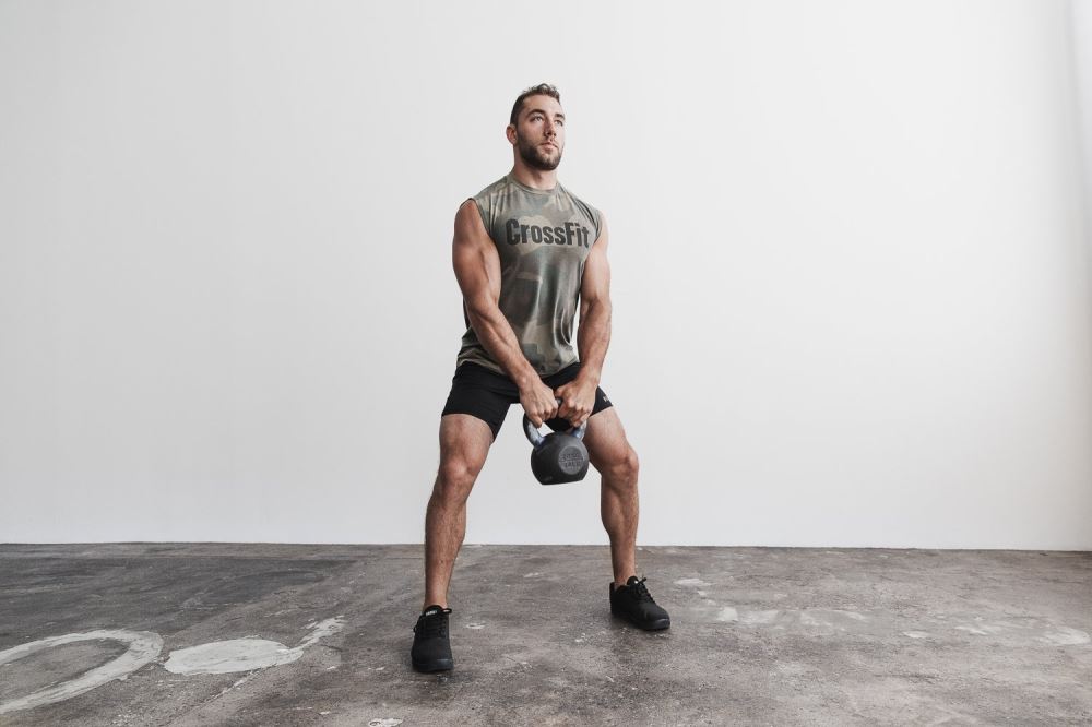 MEN'S CROSSFIT® SLEEVELESS TEE (CAMO) - ARMY GREEN CAMO