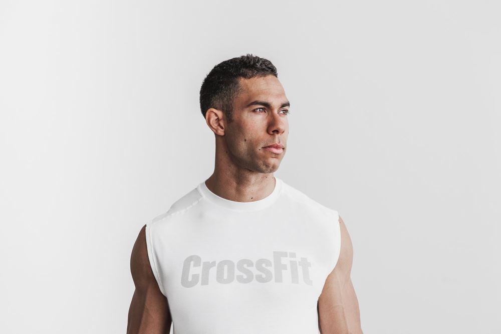 MEN'S CROSSFIT® SLEEVELESS TEE - WHITE