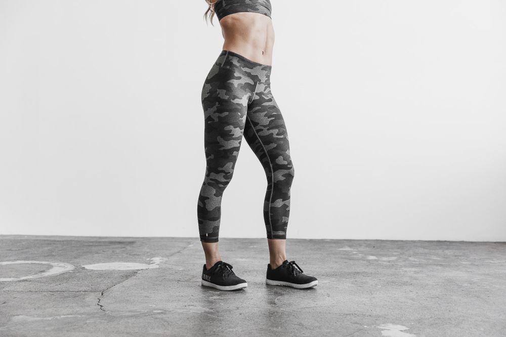 MID-RISE CROP (CAMO) - CHARCOAL CAMO [no bull]