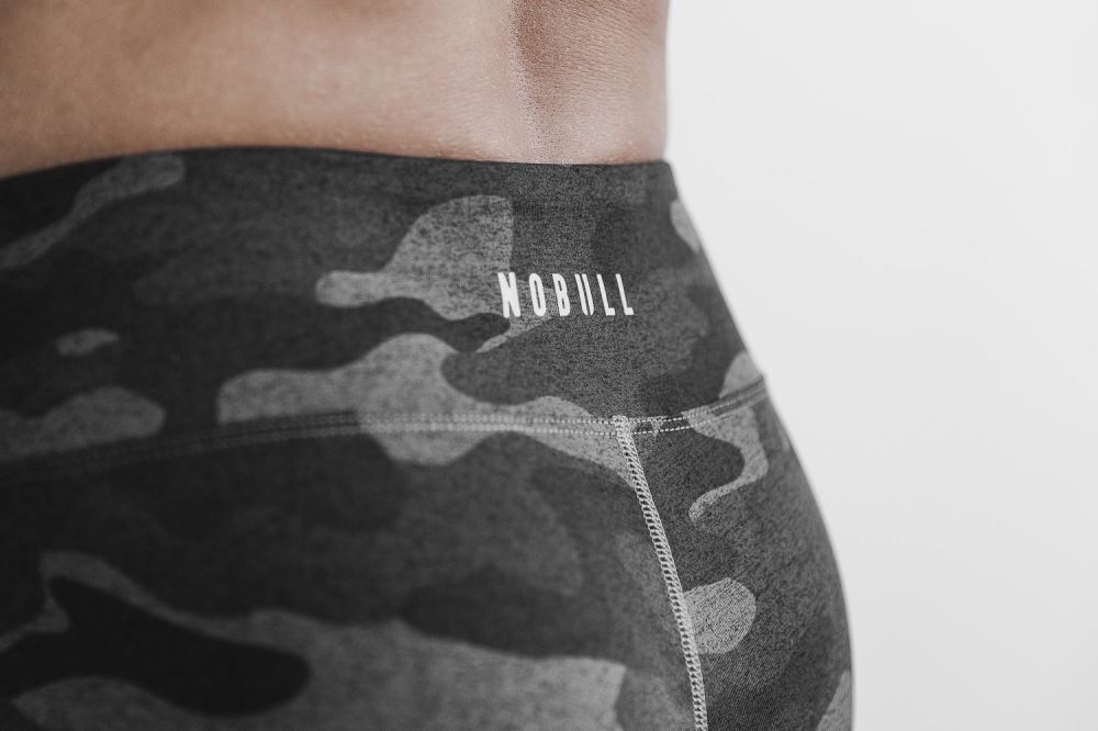 MID-RISE CROP (CAMO) - CHARCOAL CAMO